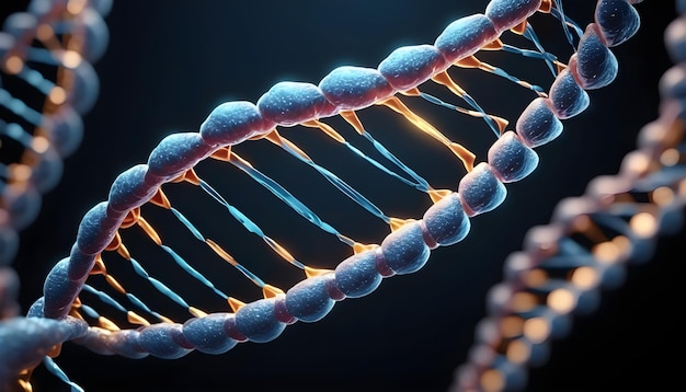 AI-generierte AI-generative menschliche Helix-DNA-Strukturkonzept