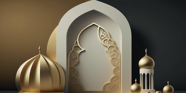 Ai generierte eine Illustration der muslimischen Moschee