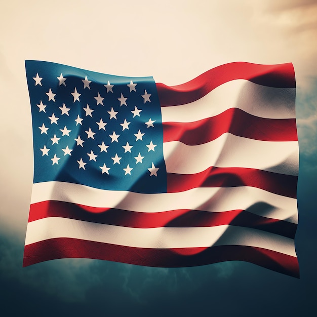 Ai generierte Illustration der Flagge der USA