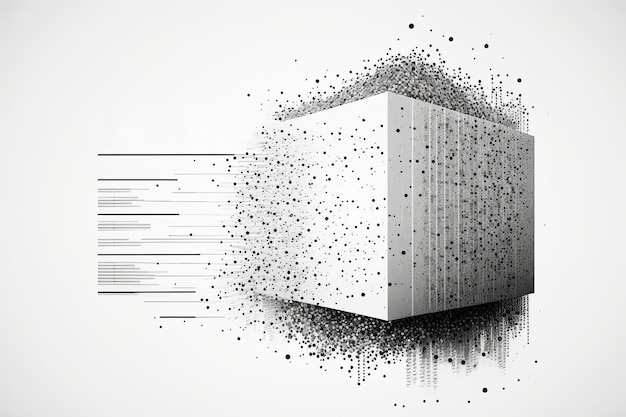 AI generierte Illustration des Big-Data-Visualisierungskonzepts für Informationsanalysen