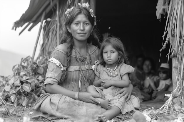 Foto ai generó fotografías retro sobre la vida de los pueblos indígenas