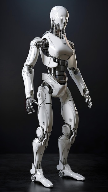 Ai generó una ilustración en toda su longitud de un robot moderno futurista