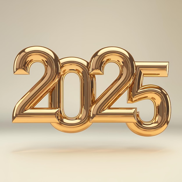 ai generó imágenes de logotipo 2025 3D para un feliz año nuevo
