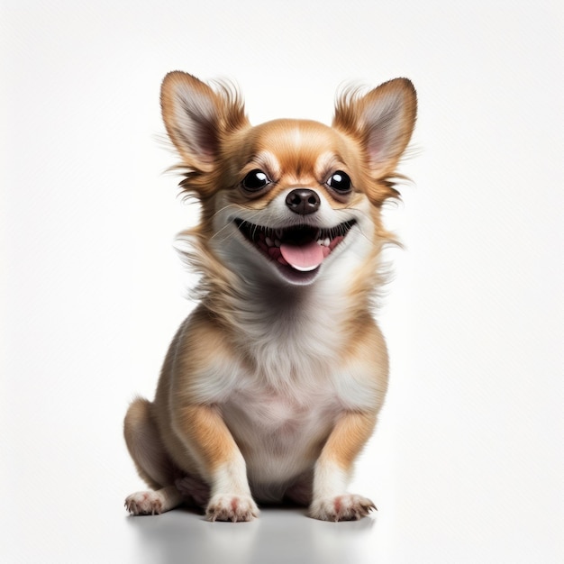 Ai generó retrato de raza de perro affenhuahua lindo feliz
