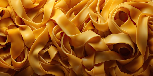 Foto ai gerado ai generative homemade clássico italiano espaguete pasta tagliatelle macarrão vista superior alimento abstrato fundo arte gráfica