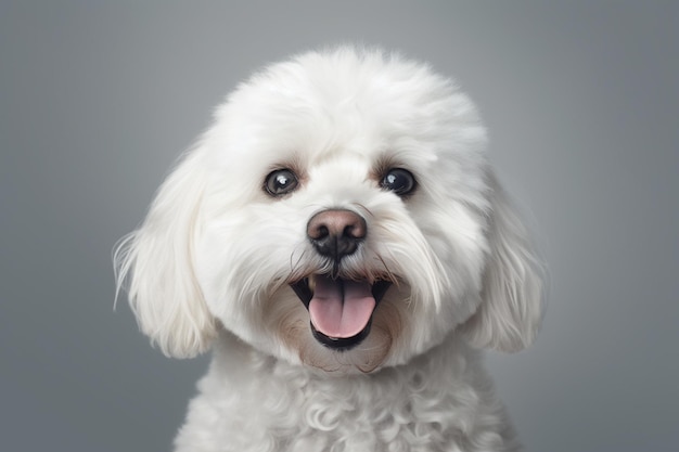 Ai gerado retrato de raça de cão affenpoo bonito feliz emocionado sorrindo