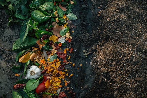 AI geradora metade do composto de resíduos alimentares e metade do fundo ambiental do solo biodegradável