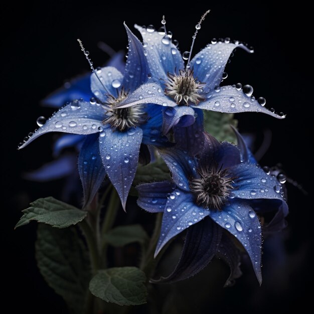 AI gerativa Borage senna Flower Foto de ilustração realista