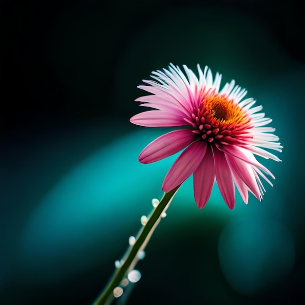 Ai gerou flor de lírio de foto grátis em um fundo escuro