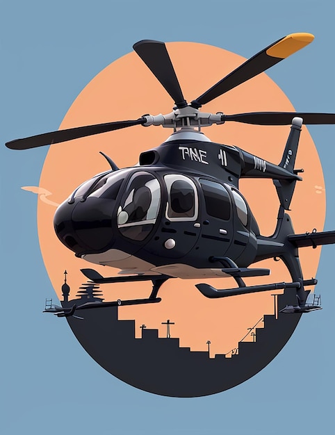 Ai imagem de helicóptero para design de camiseta