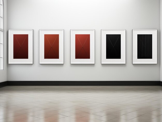 Foto ai-inspiriertes minimalistisches wandkunst-mockup