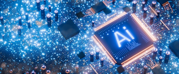 Ai Künstliche Intelligenz fährt ein Auto Verwendung von künstlicher Intelligenz Künstliche Intellekt für das Schreiben eines Buches Anwendung von Künstlicher Intellekt in der Medizin Programmierung 3D-Rendering