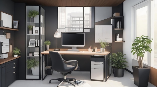 AI Office Designer Escreva sobre uma IA que redesenha constantemente o layout do seu escritório doméstico