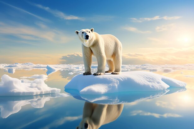 Foto ai de oso polar generado por