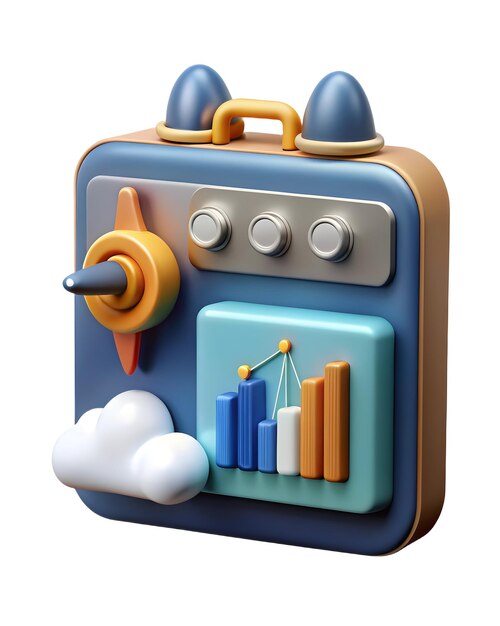 AI Predictive Analytics Concept de pronóstico de viajes con íconos para diseños vectoriales aislados en Photo St