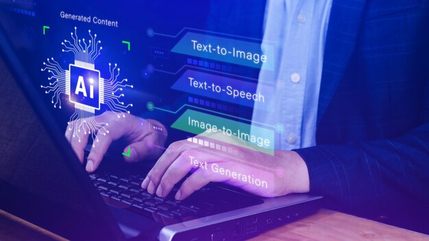Ai tech utiliza Internet para conectar Chatgpt Chat con inteligencia artificial AI para generar contenido