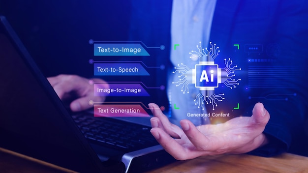 Ai tech utiliza Internet para conectar Chatgpt Chat con inteligencia artificial AI para generar contenido