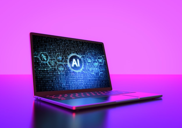 Ai-Technologie im persönlichen Laptop-Computer