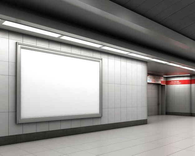 Foto aiimagemockup_of_big_billboard_in_subway_train__hallwaycreate usando herramientas generativas de ia