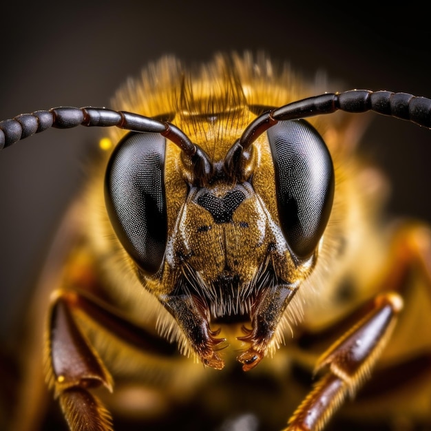 AIimagenature_photography_macro_shot_of_a_bee_extremely_detailcreate mit generativen KI-Tools