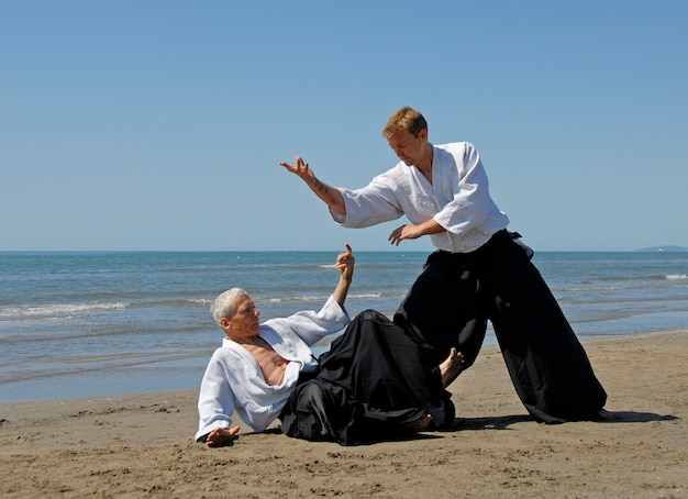 Aikido en la playa