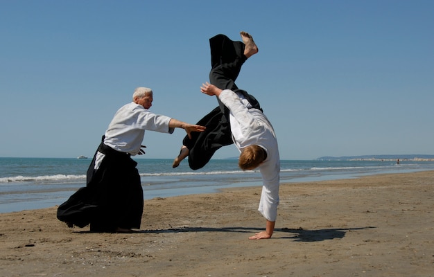 Aikido en la playa