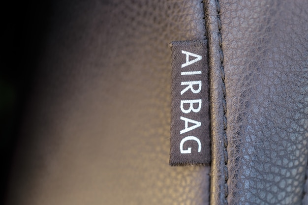 Foto airbag anmelden auto. auto sicherheitskonzept.