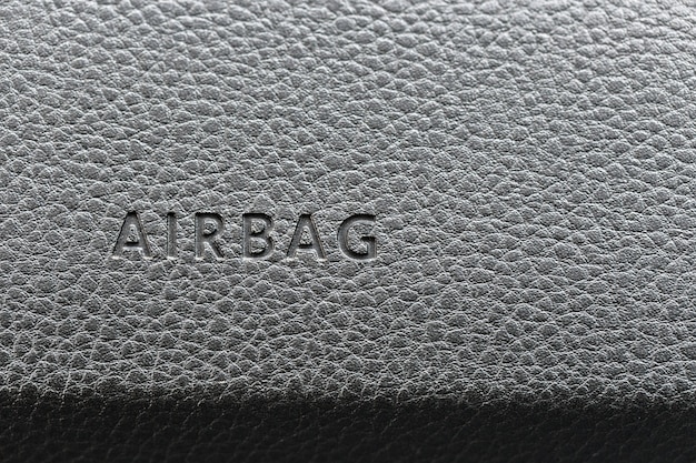 Airbag-Text im Auto
