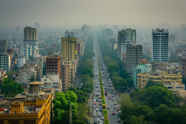 El aire esmogado de una megapolis hace que la gente tosga y jadee por respirar