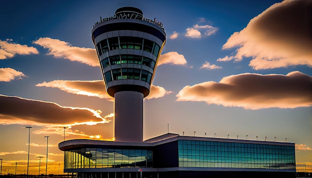 Airport Visual Control Tower A nova torre de controle de tráfego aéreo com Generative AI Technology