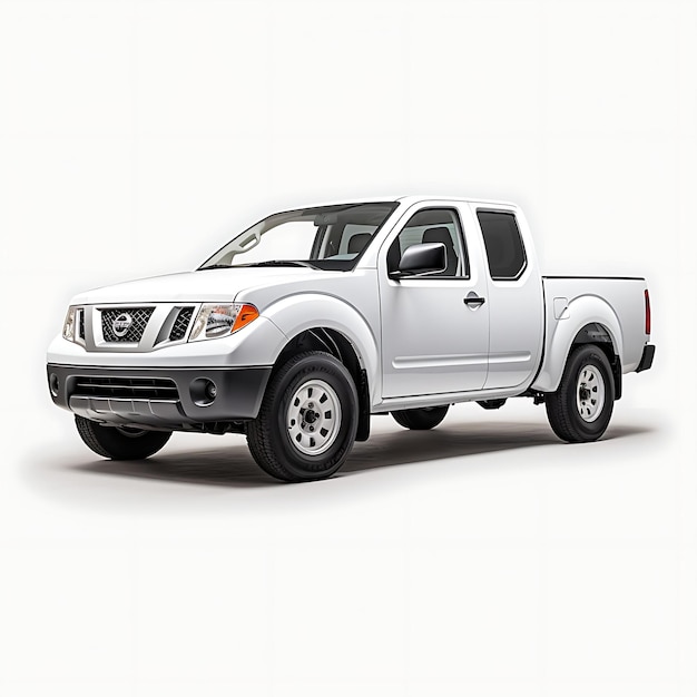 Aislado de la camioneta pickup compacta Nissan Frontier modelo 2016 King Cab Sta sobre fondo blanco Foto