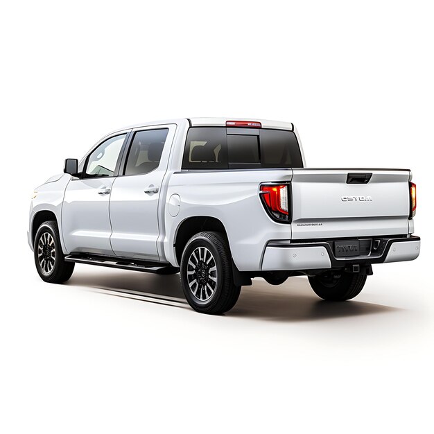 Foto aislado de la camioneta pickup eléctrica toyota tundra ev de tamaño completo modelo 2024 sobre fondo blanco foto