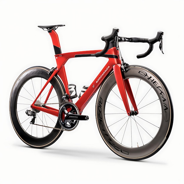 Foto aislado de diamondback podium bike cycle road bike type ser de color negro sobre fondo blanco foto