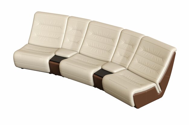 Foto aislado en fondo blanco sofá muebles interiores ilustración 3d cg render