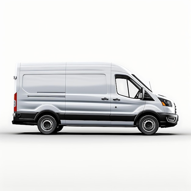 Aislado de Ford Transit Cargo Van Modelo 2020 Techo alto Distancia entre ejes 148 sobre fondo blanco Foto