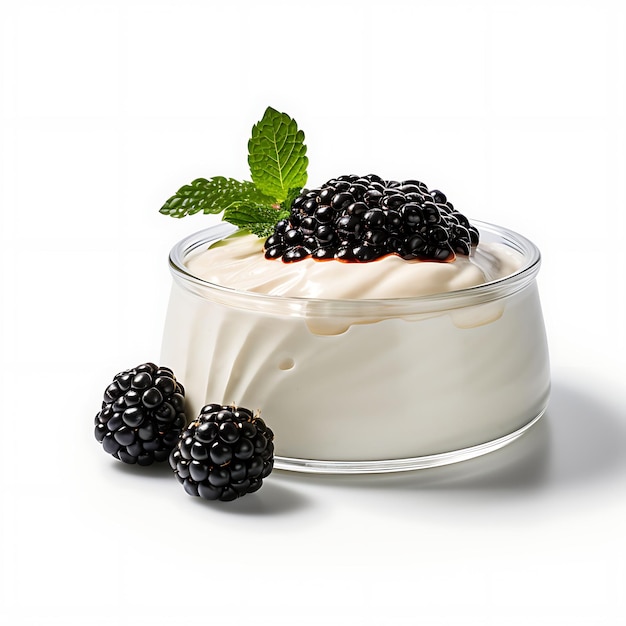 Aislado de mousse de caviar enfatizando su delicadeza y brillo en sesión de fotos de fondo blanco