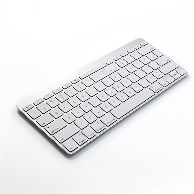 Aislado del teclado mágico de Apple de arriba hacia abajo Disparo del teclado inalámbrico en fondo blanco Limpio