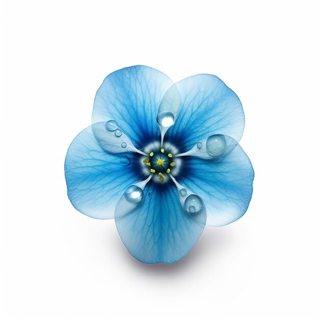 Aislamiento de mini flor azul