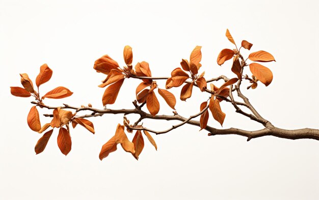 Aislamiento de otoño Rama del árbol de pecan