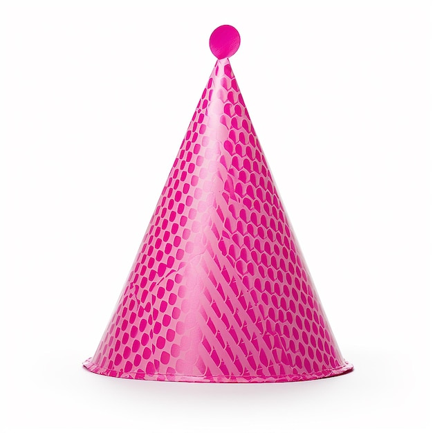 Aislamiento de sombrero de cumpleaños rosa