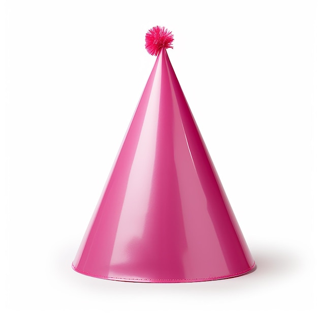 Aislamiento de sombrero de cumpleaños rosa