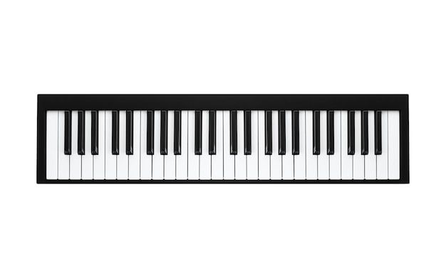 Aislamiento del teclado del sintetizador en blanco