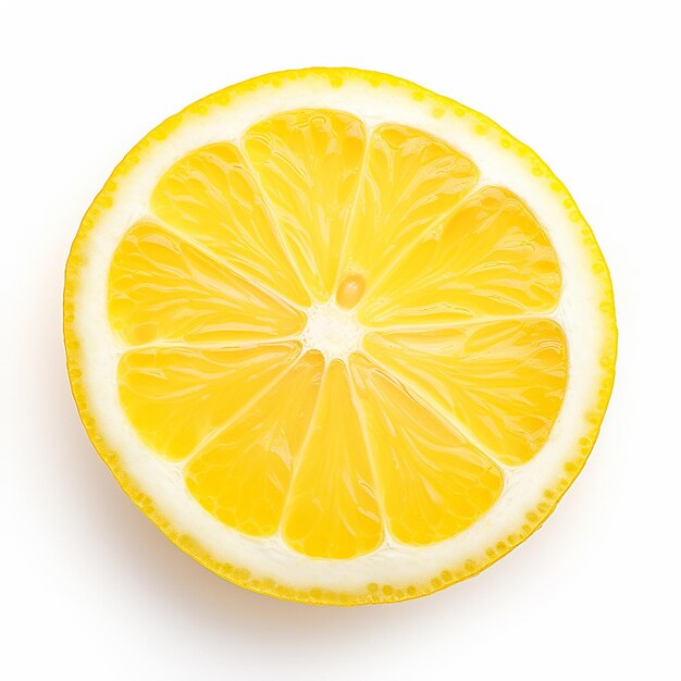 Aislamiento de vista superior de limón en blanco
