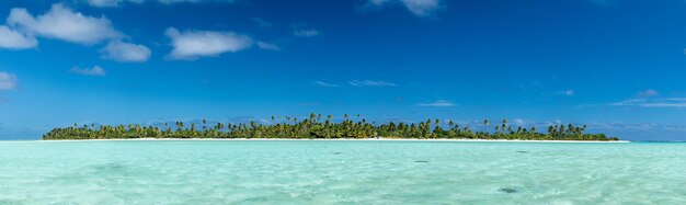 Foto aitutaki polinesia vista del paraíso tropical de las islas cook