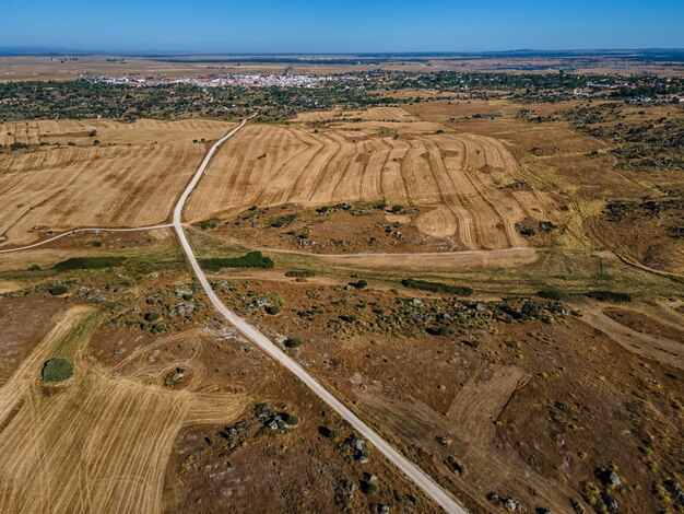 Ajardine con la ciudad de Malpartida de Cáceres en el fondo.