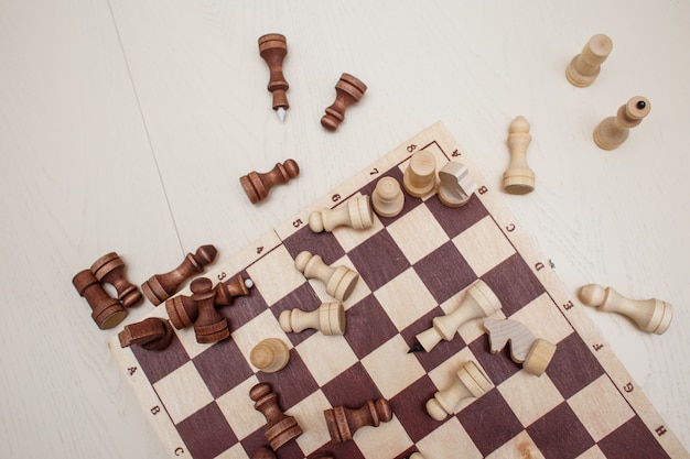 Foto ajedrez en la mesa