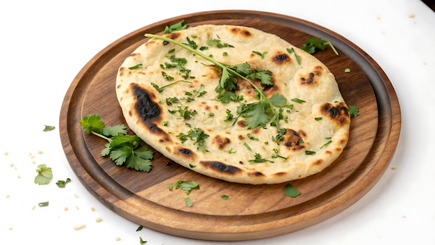 Ajo Naan con cilantro