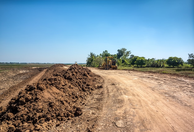 Ajuste da área da terra e projeto de recuperação