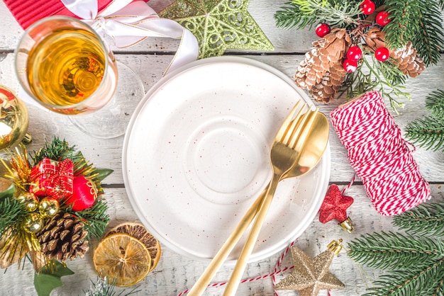 Ajuste de la mesa de Navidad