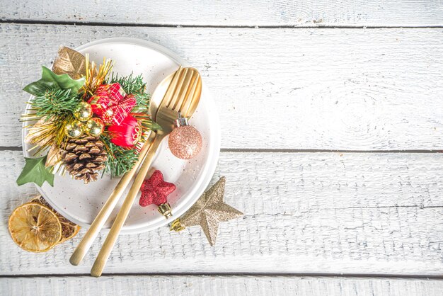 Ajuste de la mesa de Navidad